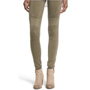 BP Leggings Stretch Moto Khaki Green Pants Size M